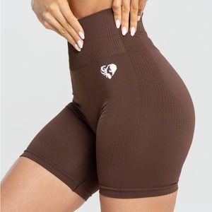 POWER SEAMLESS CYCLING SHORTS -walnut brown